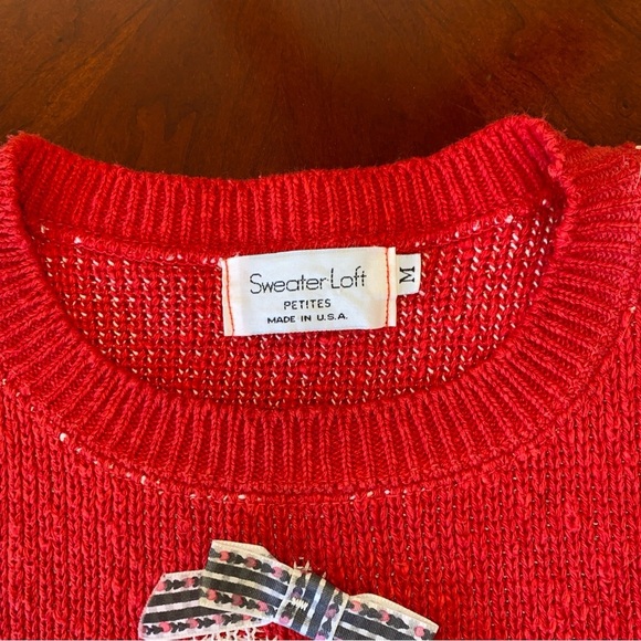 Sweater Loft Red Holiday Sweater Ugly Christmas Vintage - Picture 6 of 6